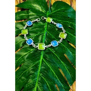 BOGO FREE GREEN BLUE STONE BRACELET